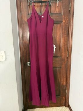 Dress The Population Iris Slit Crepe Gown magenta  $198